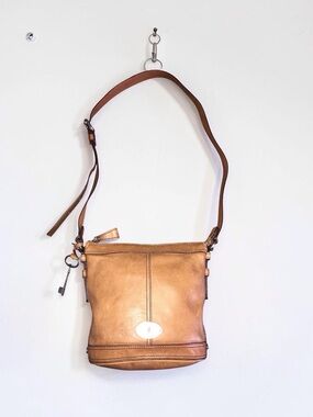 Long Live Vintage Dark Brown Fossil Crossbody Bag